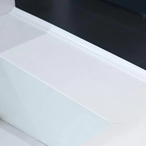 New Collapsible Shower Threshold Water Dam, Self Adhesive Silicone Waterproof Barrier Bathroom and Kitchen Water Strip Dam Shower Guard for Dry And Wet Separation Caulk Seal Strip Edge Trim(White) - Image 5