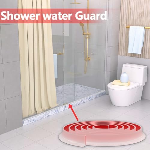 New Collapsible Shower Threshold Water Dam, Self Adhesive Silicone Waterproof Barrier Bathroom and Kitchen Water Strip Dam Shower Guard for Dry And Wet Separation Caulk Seal Strip Edge Trim(TM) - Image 7