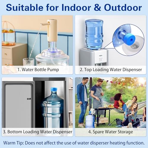 3 and 5 Gallon Water Jug Cap, Silicone Reusable Replacement Cap, Non Spill Bottle Caps for 55mm Bottle Water Dispenser Caps - Pack of 10 - Image 6