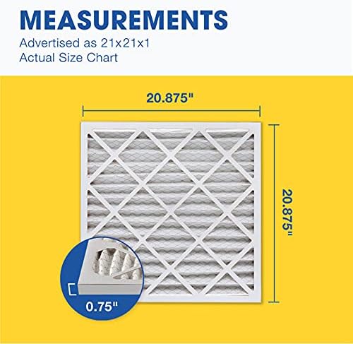 Aerostar 21x21x1 MERV 11 - 6 Count - Pleated HVAC, Furnace & Air Conditioner Filters - Removes Dust, Cold & Flu Germs, Lint, Mold, Pet Dander, Allergy-Causing Pollen, Smog & Smoke - Image 2