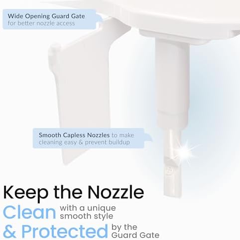 LUXE Bidet NEO 120 Plus - Patented Bidet Attachment for Toilet Seat, Innovative Hinges to Clean, Slide-in Easy Install, Advanced 360° Self-Clean, Single Nozzle, Rear Wash (White) - Image 4