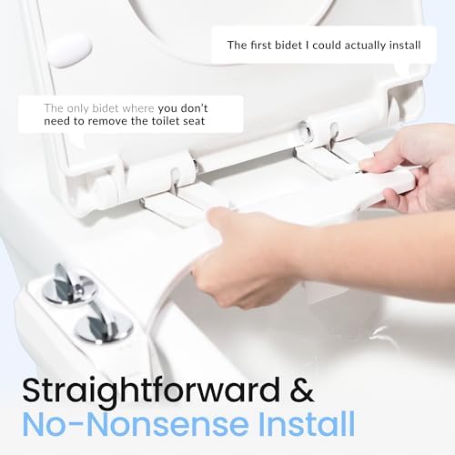 LUXE Bidet NEO 320 Plus - Patented Bidet Attachment for Toilet Seat, Innovative Hinges to Clean, Slide-in Install, Advanced 360° Self-Clean, Warm, Dual Nozzles, Feminine & Rear Wash (White) - Image 3