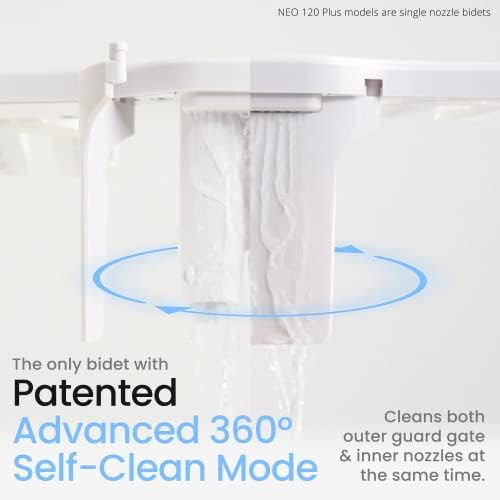 LUXE Bidet NEO 185 Plus - Patented Bidet Attachment for Toilet Seat, Innovative Hinges to Clean, Slide-in Easy Install, Advanced 360° Self-Clean, Dual Nozzles, Feminine & Rear Wash (Rose Gold) - Image 5