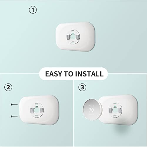 Petrichor Wall Plate Cover - Compatible with Google Nest Thermostat Accessory 2020 - Trim Kit, Easy Installation - Snow - Image 6