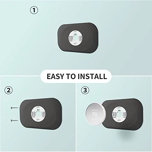 Petrichor Nest Thermostat Wall Plate - Compatible With Google Nest 2020 - Trim Kit, Cover Accessory for Easy Installation - Charcoal - Image 6