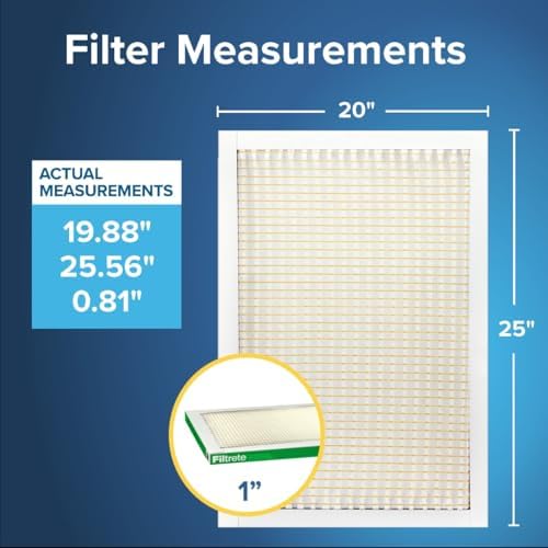 Filtrete 20x25x1 AC Furnace Air Filter, MERV 8, MPR 700, Tough on Pollen, Easy on Airflow, 3-Month Pleated 1-Inch Electrostatic Air Cleaning Filter, 4-Pack (Actual Size 19.880 x 25.563 x 0.8125 in ) - Image 2