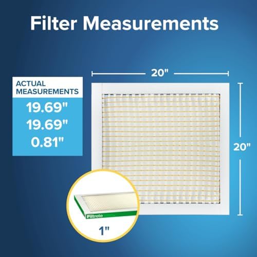Filtrete 20x20x1 AC Furnace Air Filter, MERV 8, MPR 700, Tough on Pollen, Easy on Airflow, 3-Month Pleated 1-Inch Electrostatic Air Cleaning Filter, 4-Pack (Actual Size 19.880 x 19.880 x 0.78 in ) - Image 2