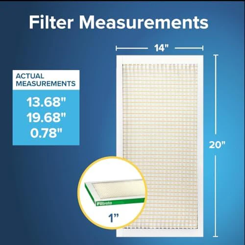 Filtrete 14x20x1 AC Furnace Air Filter, MERV 8, MPR 700, Tough on Pollen, Easy on Airflow, 3-Month Pleated 1-Inch Electrostatic Air Cleaning Filter, 4-Pack (Actual Size 13.688 x 19.688 x 0.78 in ) - Image 2
