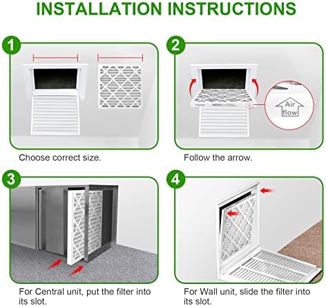 14x14x1 Furnace Air Filter MERV 8 MPR 600 FPR 5 HVAC Pleated Filters for Home Office 2-Pack (Actual Size: 13.75x13.75x0.75 inch) - Image 6