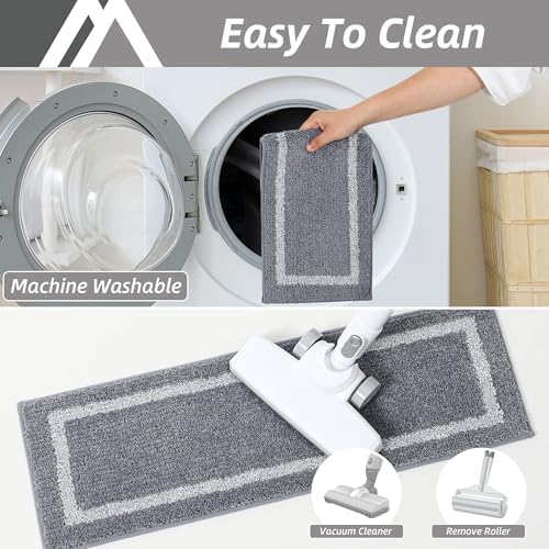 COSY HOMEER Soft Stair Treads 15pcs Non-Slip Carpet Mat 28inX9in Indoor Stair Runners for Wooden Steps,Stair Rugs for Kids and Dogs, 100% Polyester TPE Backing Grey,Square - Image 7