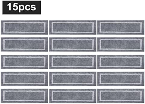 COSY HOMEER Soft Stair Treads 15pcs Non-Slip Carpet Mat 28inX9in Indoor Stair Runners for Wooden Steps,Stair Rugs for Kids and Dogs, 100% Polyester TPE Backing Grey,Square - Image 9