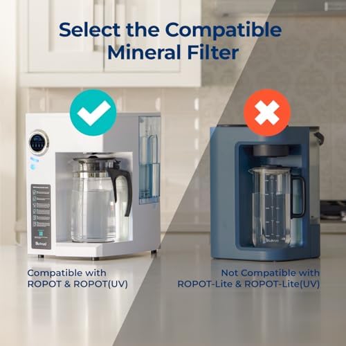 Bluevua Remineralization Filter for RO100ROPOT, Alkaline Water Pitcher Filters for Better Taste and Smell. Remineralize and Increase pH for Pure Drinking Water - Image 2