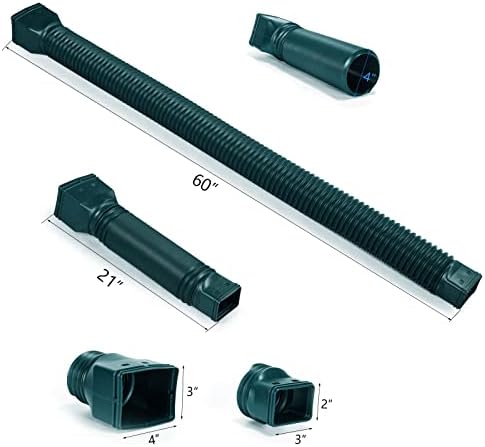 Green1-Pack Rain Gutter Downspout Extensions Flexible, Drain Downspout Extender,Down Spout Drain Extender, Gutter Connector Rainwater Drainage,Extendable from 21 to 68 Inches - Image 6