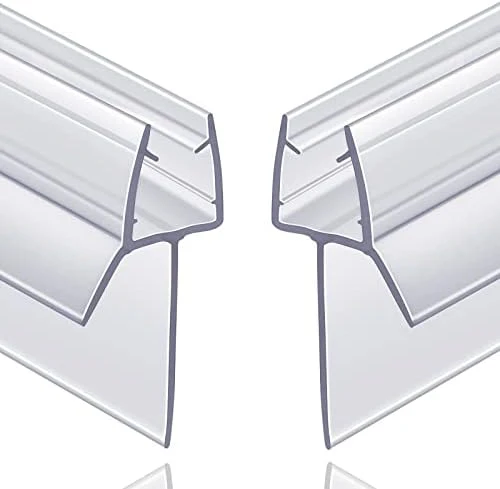 2-Pack Butecare Frameless Shower Door Bottom Seal with Long Sweep for Glass Doors – Stop Shower Leaks and Create a Water Barrier (3/16” x 36”)