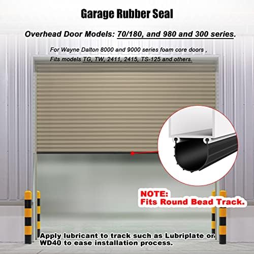 Replacement Wayne Dalton Garage Door Bottom Weather Seal 154448 (20 feet) - Image 3