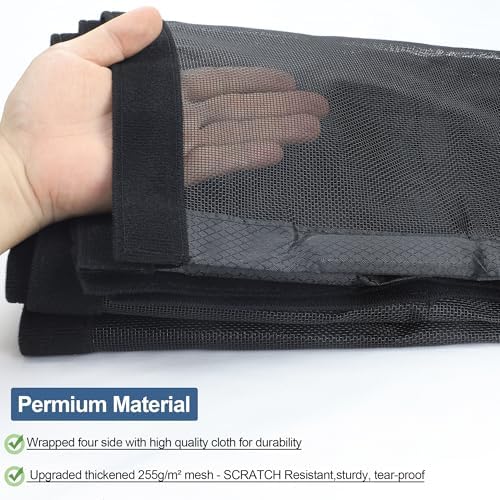 Upgraded Magnetic Screen Door Thicker 255g/㎡ Reinforced Mesh,Reversible Left Right Side Opening,Fit Door Size 32 x 80 Inch,Retractable Mosquito Net for Door,Mesh Insect Screens not of Metal - Image 4