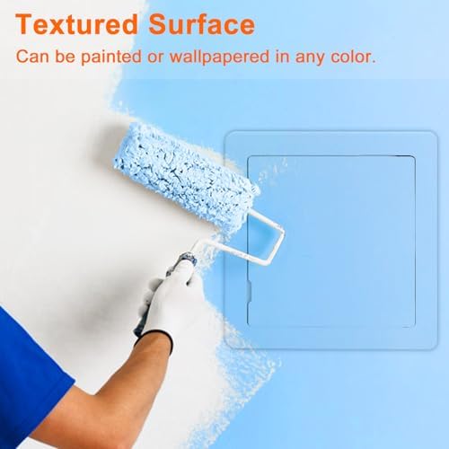 Suteck Plastic Access Panel for Drywall Ceiling 16 x 16 Inch Reinforced Plumbing Wall Access Doors Removable Hinged White - Image 4