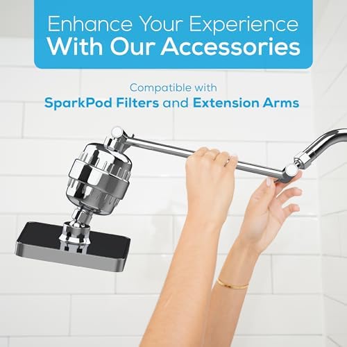 SparkPod Shower Head - High Pressure Rain - Premium Quality Luxury Design - 1-Min Install - Easy Clean Adjustable Replacement for Your Bathroom Shower Heads (Luxury Polished Chrome, 6 Inch Square) - Image 7