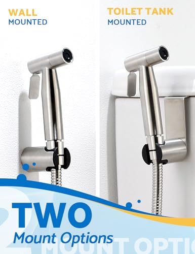 2 Packs BRITULIF Bidet Sprayer for Toilet, Hand Sprayer Bidet with Adjustable Jet Spray for Toilet Handheld Bidet Cloth Diaper Sprayer Set Muslim Shower Bidet Handheld-Easy to Install - Image 3