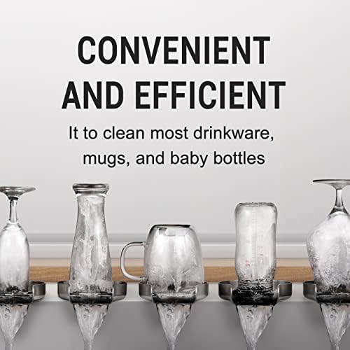 HGN Glass Rinser for Kitchen Sinks,Stainless Steel Sink Cup Washer,Cup Rinser Bar Cup Cleaner Sink Attachment - Image 2
