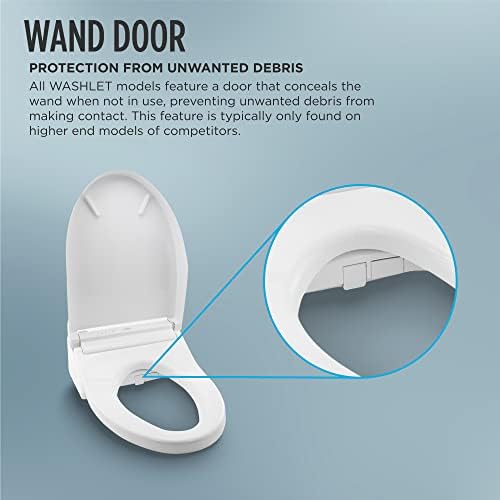 TOTO SW3083#01 WASHLET C5 Round Electronic Bidet Toilet Seat, C5Round, Cotton White - Image 13