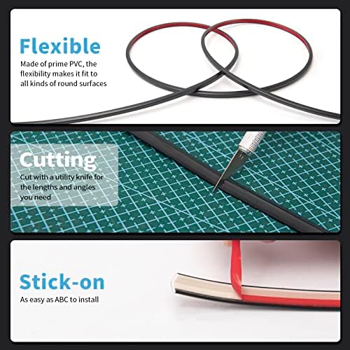 Art3d 20ft Outside Vinyl Corner Trim Peel and Stick for Tile and Wall Edges, Furniture Decoration Black - Image 6