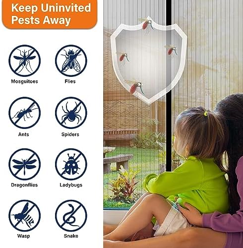 Magnetic Screen Door, Heavy Duty Door Screen Magnetic Closure Keep Bugs Out,Pet & Kid Friendly,Fit Door Size 32" x 82" - Image 6