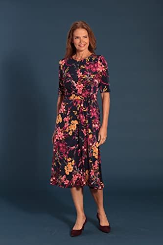 London Times Women's Side Waist Tie Fit and Flare Dress - Image 5