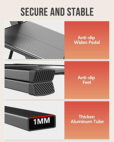 WOA WOA 3 Step Ladder, Foldable Step Stool, Aluminum Lightweight Ladder for Home Kitchen Closet, Anti-Slip Pedals, Ease of Folding, Portable, 300lbs Capacity - Black - Image 5