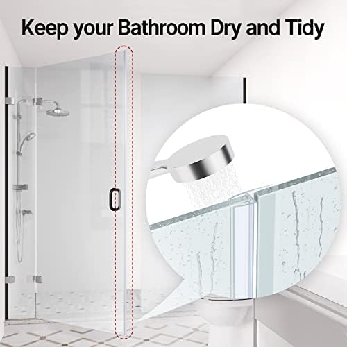 AmazerBath 5 PCS Shower Door Side Seal Strip for 3/8 Inch Glass - 15.75 Inches x 5, 5 Sections Segmented Shower Installation Kit, Frameless Glass Door Seal Strip - Image 4