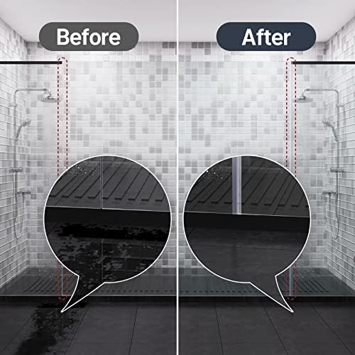 AmazerBath 5 PCS Shower Door Side Seal Strip for 3/8 Inch Glass - 15.75 Inches x 5, 5 Sections Segmented Shower Installation Kit, Frameless Glass Door Seal Strip - Image 5