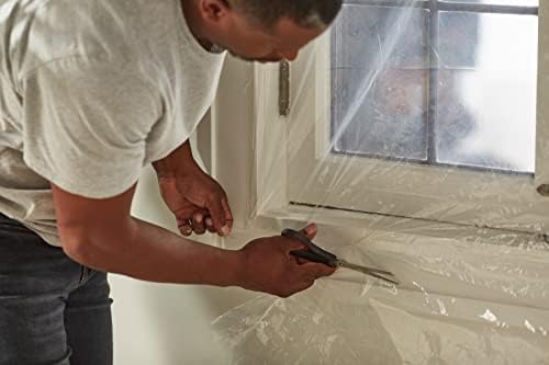 Duck MAX Strength Window Insulation Kit, Winter Window Seal Kit Fits up to 5 Windows, Heavy Duty Shrink Film Cuts to Size for Easy Indoor Installation, Window Tape Included,62 In. x 210 In., Clear - Image 6