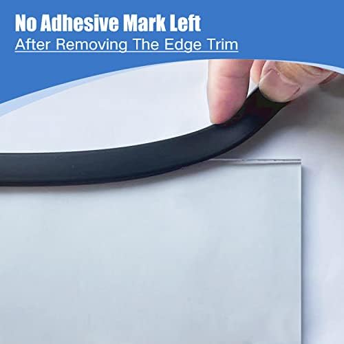 Rubber Edge Trim, Self-Adhesive Rubber Edge Protector for 1/8" Mirror and Flexiglass, EPDM Material, Fit 1/8"(3mm), Length 20 Ft, Black Color, U Channel Edge Trim - Image 6