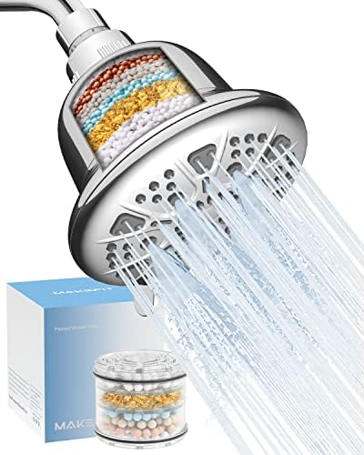Filtered Shower Head - High Pressure Shower Head with Filter for Hard Water Softener - 7 Settings Bathroom Rain Showerhead to Remove Chlorine and Heavy Metals (Chrome) - Image 8