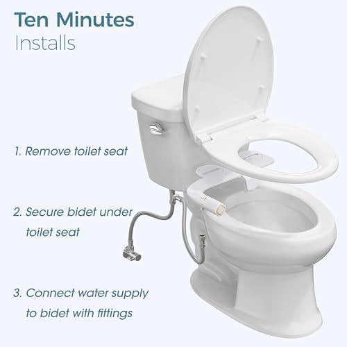 BIGCOW Ultra-Slim Bidet Attachment for Toilet - Dual Nozzle (Frontal & Rear Wash) with Adjustable Cold Water Pressure and Stainless Steel Inlet - Hygienic Solution for Fresh Cleanliness - Image 5