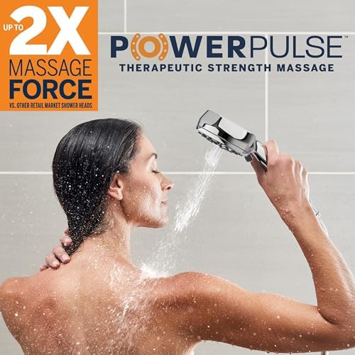 Waterpik High Pressure Hand Held Shower Head With Hose, PowerPulse Massage 7-Mode, Chrome XPB-763ME - Image 4