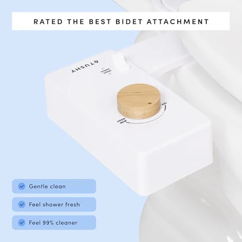 TUSHY Classic 3.0 Bidet Toilet Seat Attachment - A Non-Electric Self Cleaning Water Sprayer with Adjustable Water Pressure Nozzle, Angle Control & Easy Home Installation (White/Gunmetal) - Image 2