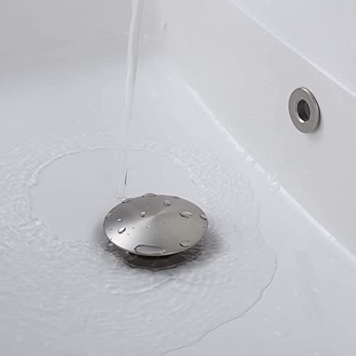 Bathroom Sink Drain,2 Pack Drain Stopper Bathroom Sink Without Overflow,Pop Up Drain Assembly with Detachable Strainer Basket,Built-in Anti-Clogging Strainer,Stainless Steel Brushed Nickel - Image 7