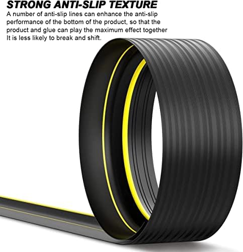 Jin&Bao Universal Garage Door Threshold Seal Strip 20FT Kit, Bottom Waterproof Rubber Weather Stripping Replacement(Yellow, 2 Adhesive) - Image 3
