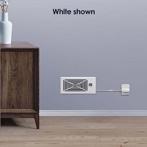 Quiet Register Booster Fan Fits 4" x 10" Register Holes, 10-Speed Smart Heating Cooling AC Vent Fan with Remote Control and Thermostat Control - White - Image 7