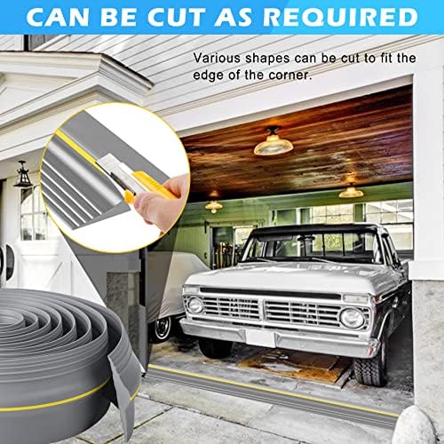 Papillon Garage Door Bottom Seal Strip, Weatherproof EPDM Rubber Threshold, Fits All Standard Doors, Easy for DIY Homeowners, No Adhesive (20Ft, Grey) - Image 6