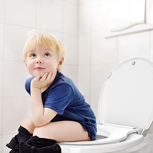 Toilet Seat, Round Toilet Seat with Toddler Seat Built in, Potty Training Toilet Seat Round Fits Both Adult and Child, with Slow Close and Magnets- Round - Image 3