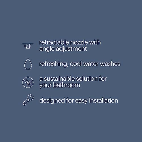 Brondell Fresh Spa Adjustable, Bidet Attachment FSA-15 for Toilet Seats with Adjustable Single Nozzle, Side Arm Control, Thin Profile, White (Ambient Temperature) - Image 2
