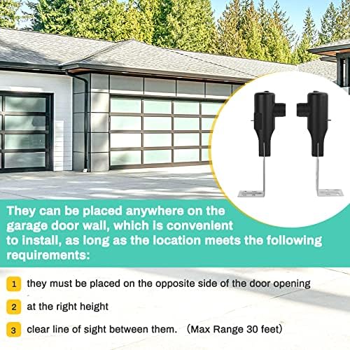 for Genie Garage Door Sensor, Replacement for Genie/Overhead Garage Door Sensor, Compatible with Genie/Overhead Garage Door Opener Made After 1993, Item Includes Two Sensors (Receiving&Sending) - Image 5