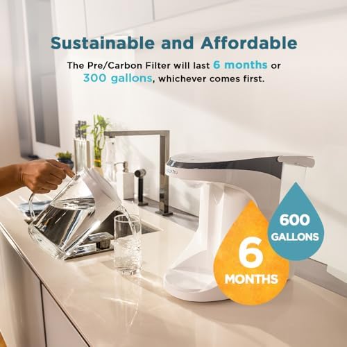 AquaTru Carafe AT100 2-Stage Pre/Carbon Filter | Reduces Sand, Silt, Sediment, Rust, and Particles | Activated Carbon Reduces Chlorine Taste and Odors - Image 5