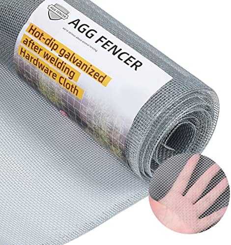 36in x 10ft Hardware Cloth 1/8 inch 27Ga Hot Dipped Galvanized After Welding, Chicken Coop Wire Fence, Welded Metal Fencing Roll Mesh for Bee Screen Garden Plant Poultry Animal Netting Cage