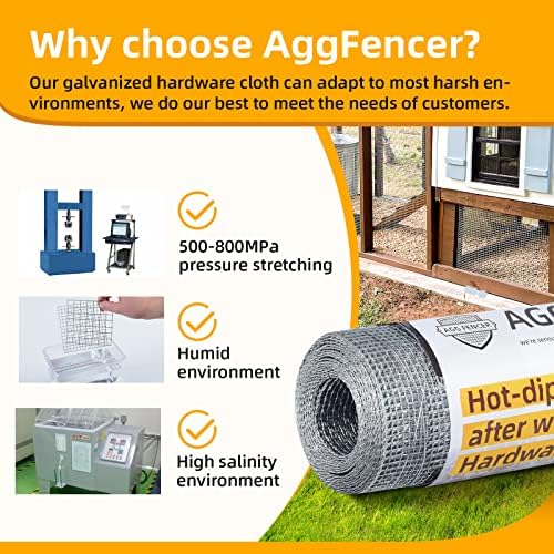 36in x 10ft Hardware Cloth 1/8 inch 27Ga Hot Dipped Galvanized After Welding, Chicken Coop Wire Fence, Welded Metal Fencing Roll Mesh for Bee Screen Garden Plant Poultry Animal Netting Cage - Image 4