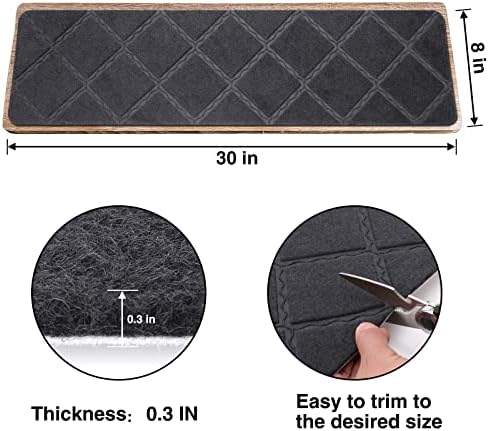 Stair Treads for Wooden Steps 15pcs - 8x30in Carpet Stairs Runner Indoor Non-Slip Stair Mats for Kids Elders and Pets - Image 2