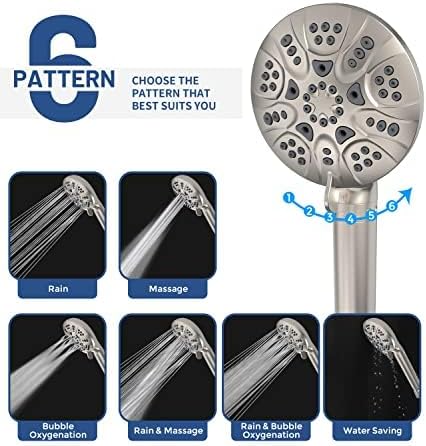 6-Mode High Pressure Handheld Shower Head with Filter, HOPOPRO High Flow Filtered Handheld Showerhead, Water Softener Filters for Hard Water - Removes Chlorine - Improves Skin Hair Condition - Image 5