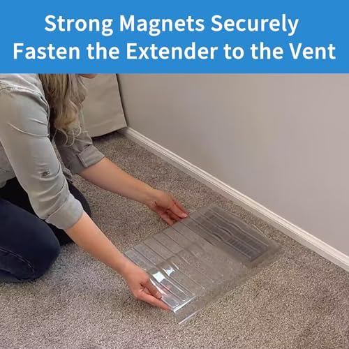 Air Vent Extender for Under Furniture, Floor Vent Deflector for Floor Register Up to 12" Wide, Extends from 17"-33" (1PCS) - Image 5